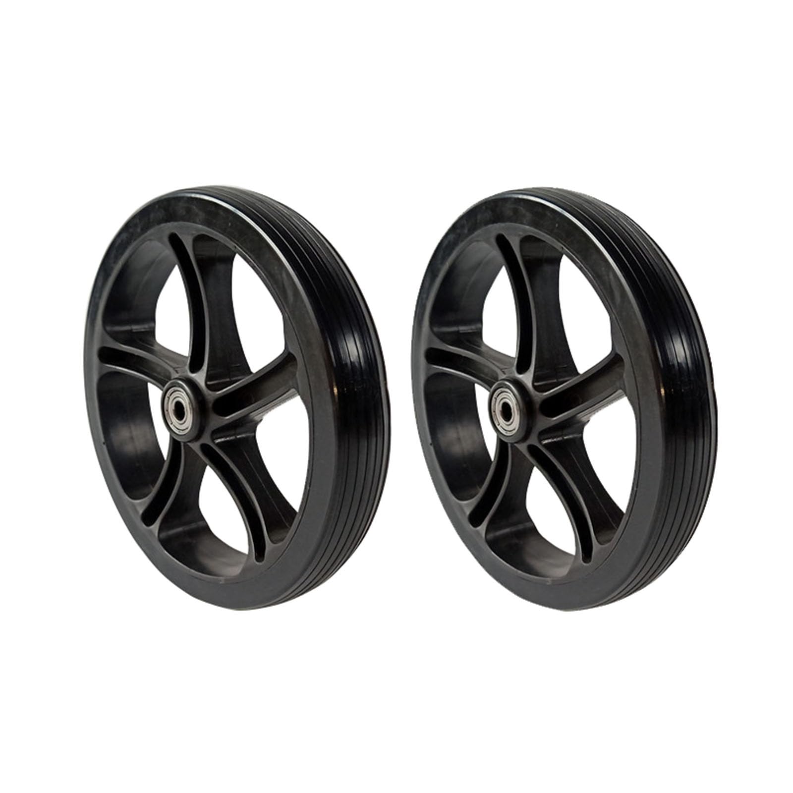 LHX A Pair of 8-inch Wheelchair Front Wheels Shopping Cart Wheels Rubber Wheels Wheels with Bearings Wheelchair Accessories Wheels
