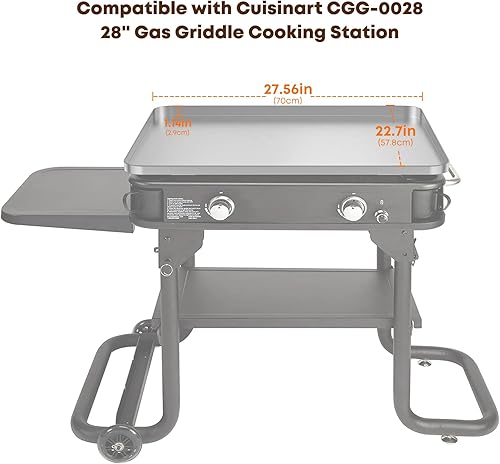 Miniatura 3 de Stanbroil Parrilla de acero inoxidable para Cuisinart CGG-0028 parrilla de gas propano de 28 pulgadas y 2 quemadores, parte superior de repuesto de