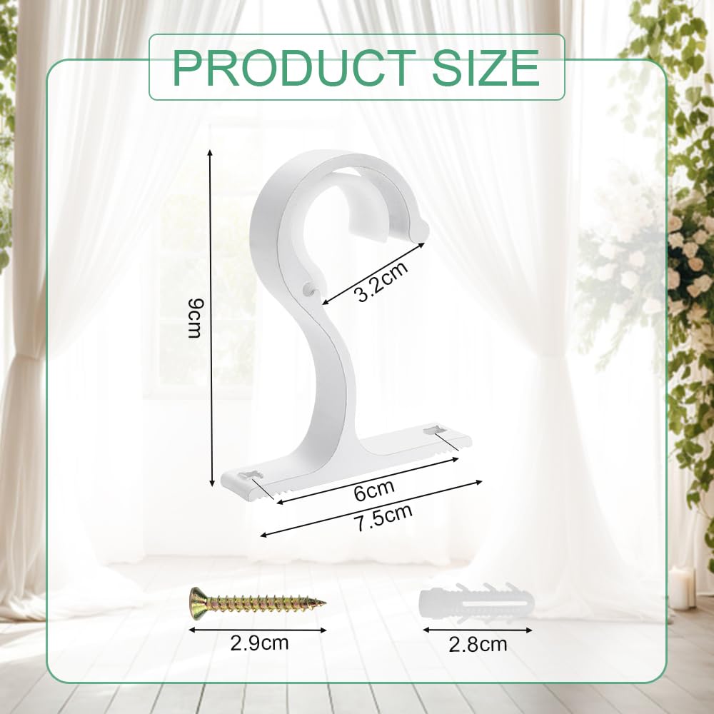 Staffe Da Soffitto Per Tende LIMITADA - 4 Pezzi In Lega Di Alluminio Con Viti E Gommini - Foto 7