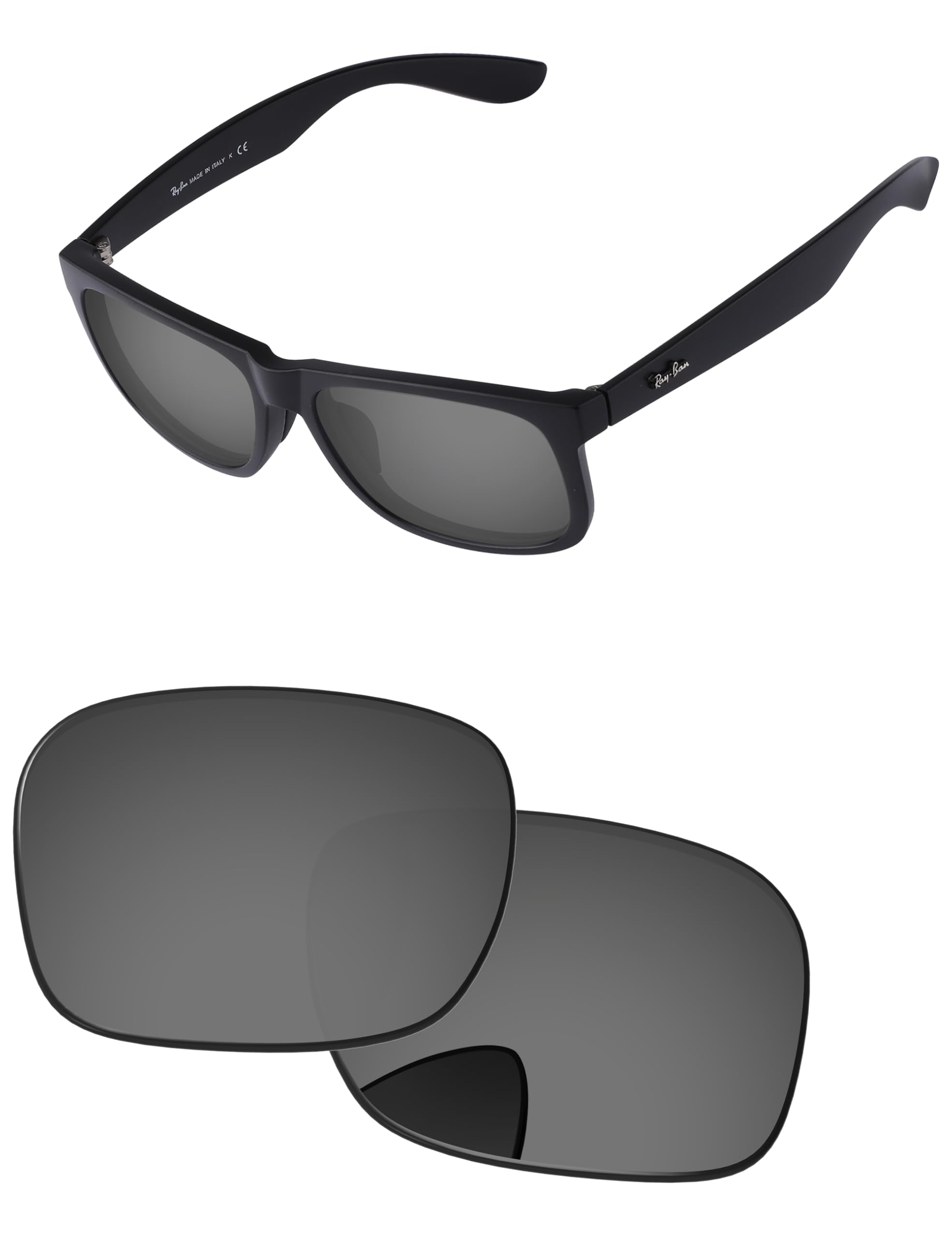 Lenti di ricambio compatibili con occhiali da sole Ray-Ban Justin RB4165 da 51 mm