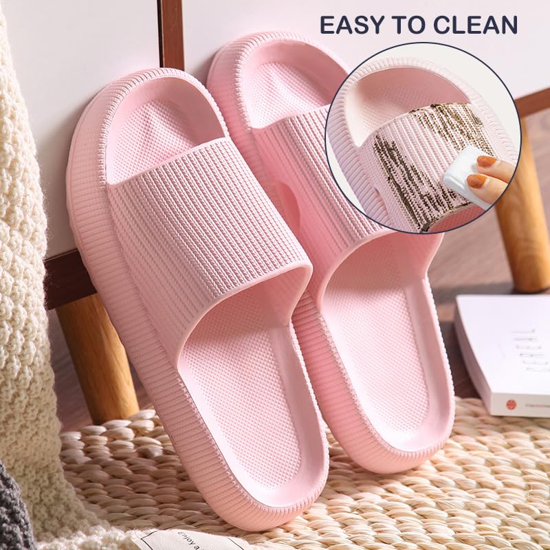 Pillow Slippers for Women and Men Quick Drying Shower Slippers Bathroom SandalsNon Slip Thick Sole Ultra Cushion3