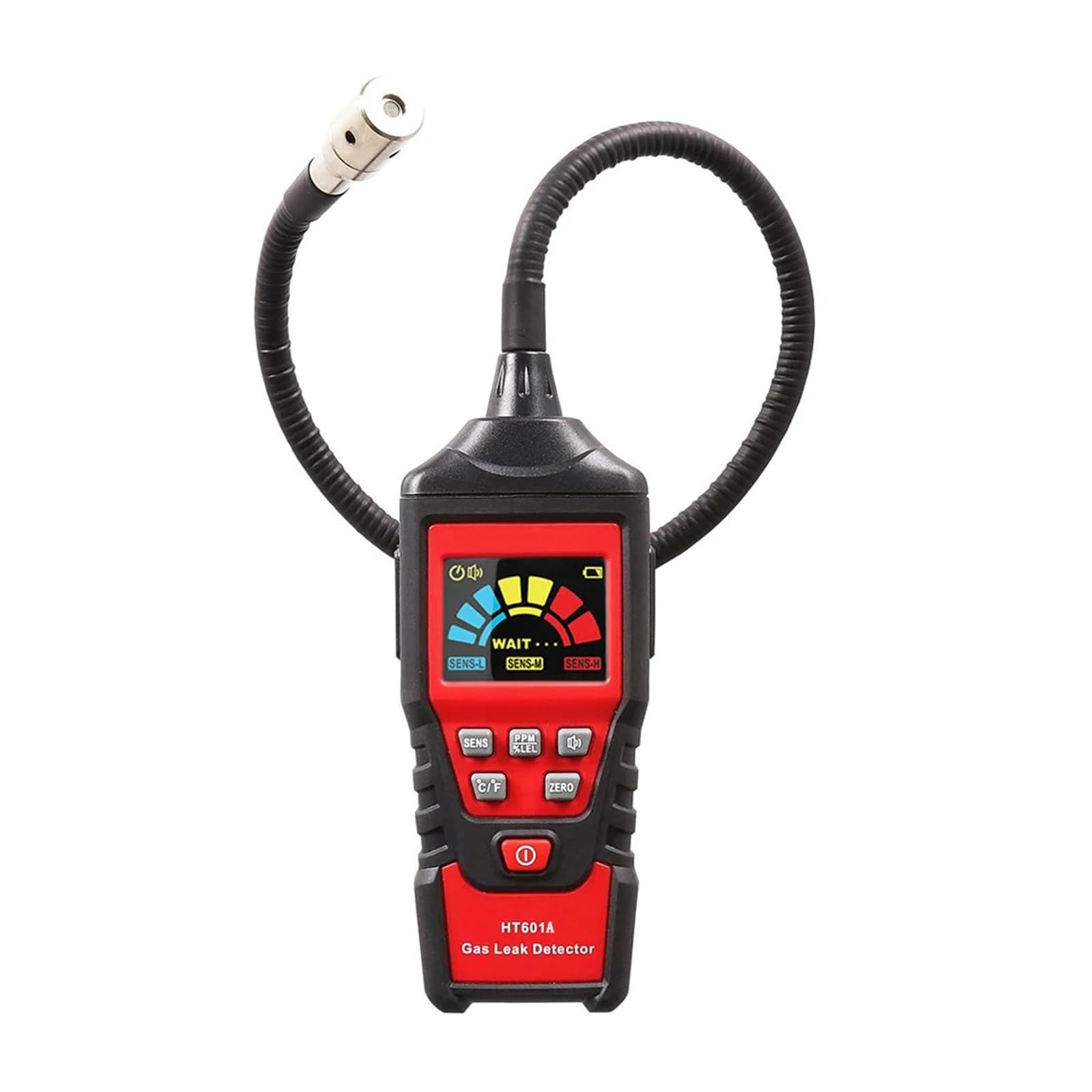 Dmete Ht601a High Precision Ht601b Gas Leak Detector 0-1000Ppm Sound & Screen Alarm Combustible Flammable Natural Methane Gas Detector Workshop Monitor(Ht601a)