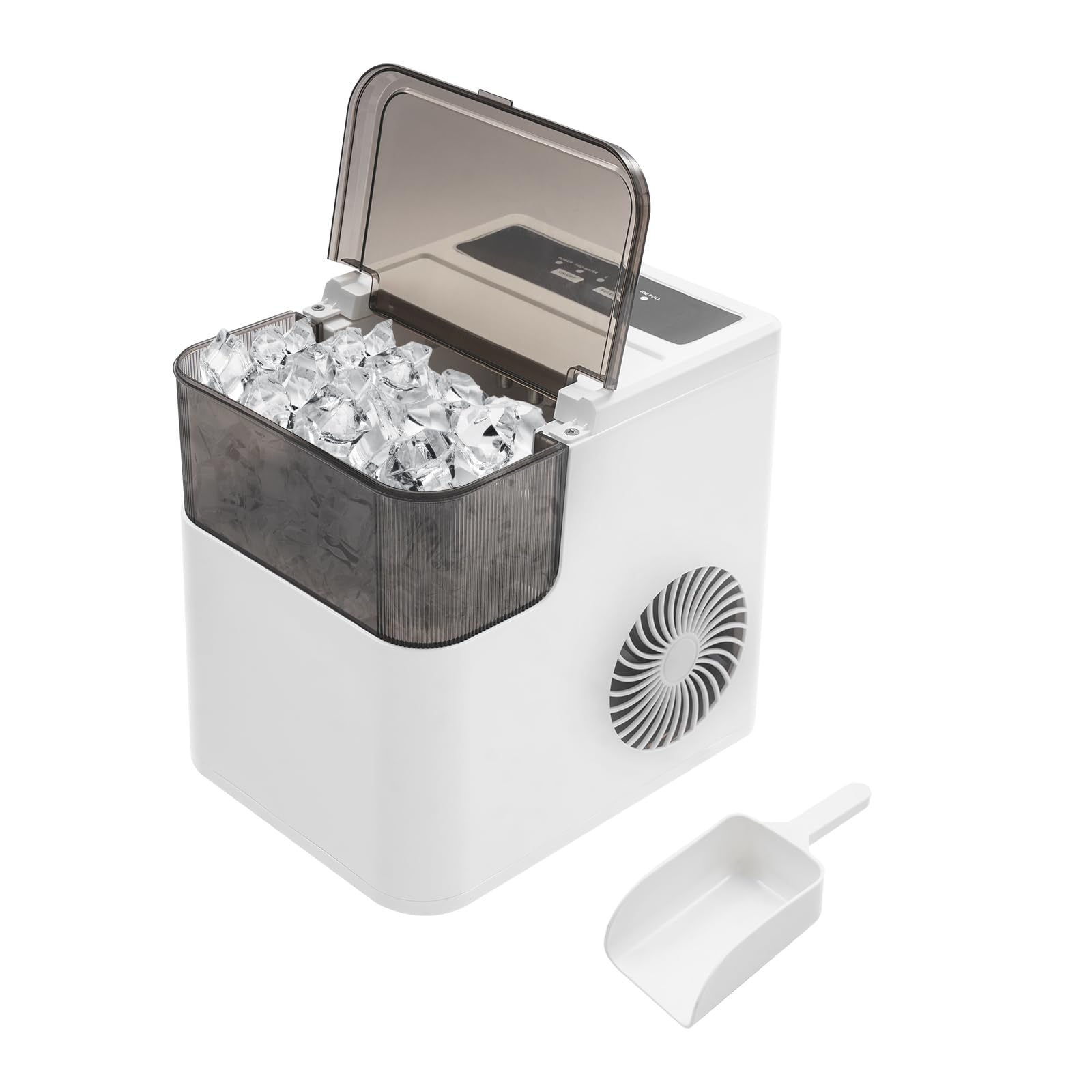 Macchina per cubetti di ghiaccio piccola macchina per ghiaccio da tavolo per due formati di ghiaccio, macchina per ghiaccio portatile che produce ghiaccio in 8 minuti, macchina per il ghiaccio con
