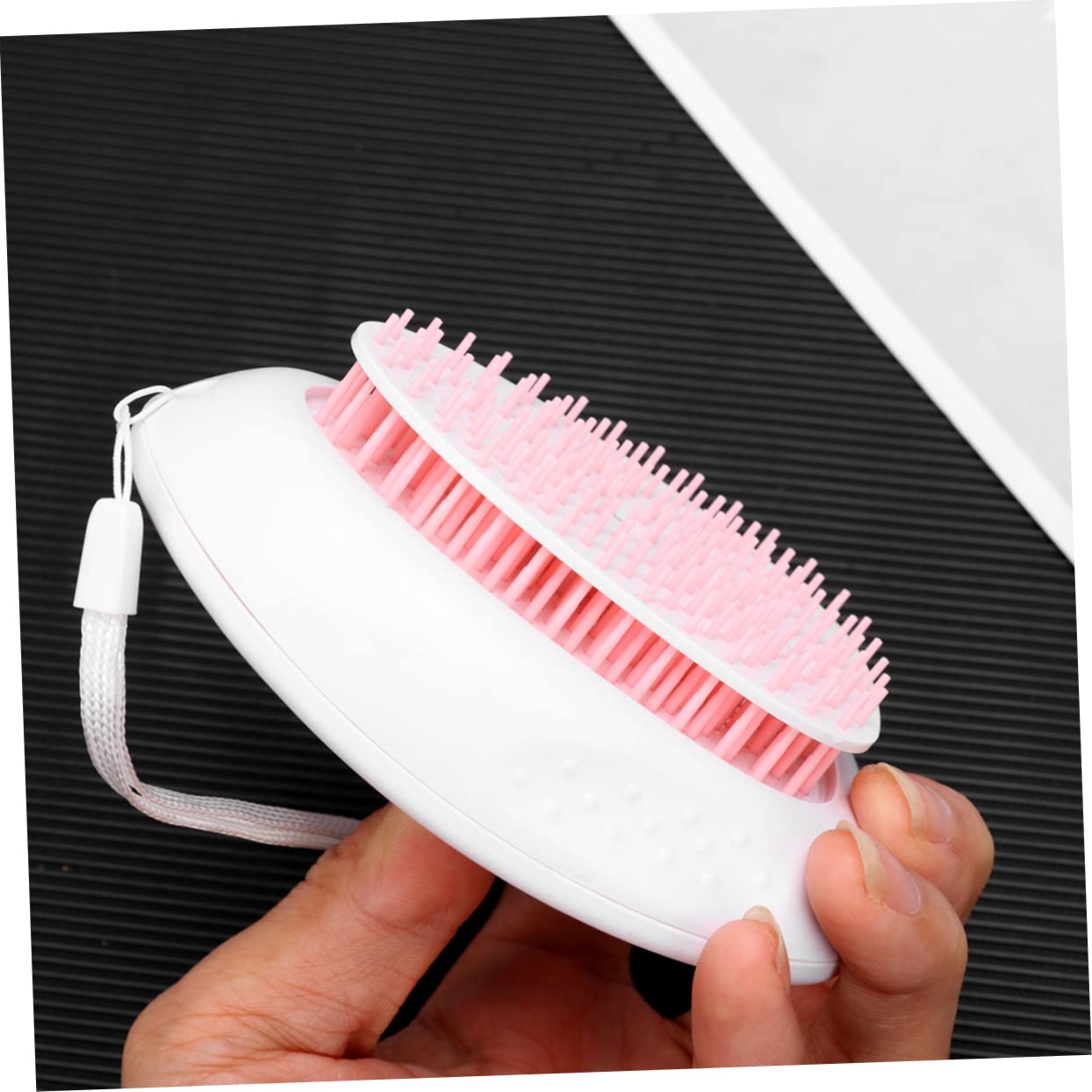 FRCOLOR 3piezas Peine Para Mascotas Con Lanyard Cepillo Para Perros y Gatos Desenredante De Pelo Elimina Pelo Suelto y Caspa Peine De Limpieza Eficaz Color Rosa