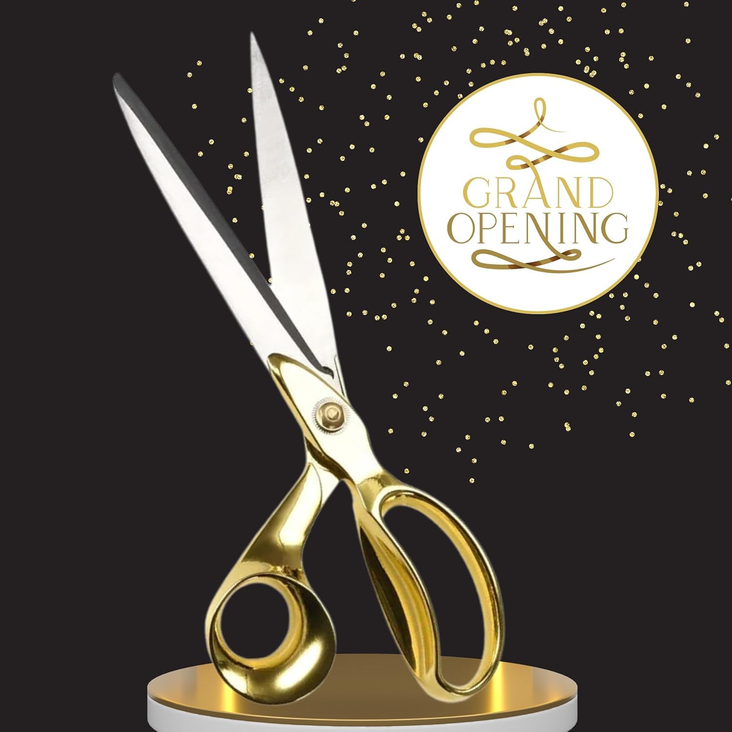 11 Inch Gold Scissors for Grand Opening – Heavy Duty Gold Ribbon Cutting Scissors for Special Events Inaugurations Ceremonies Sharp Stainless Steel Shears Best Shears for All Purposes