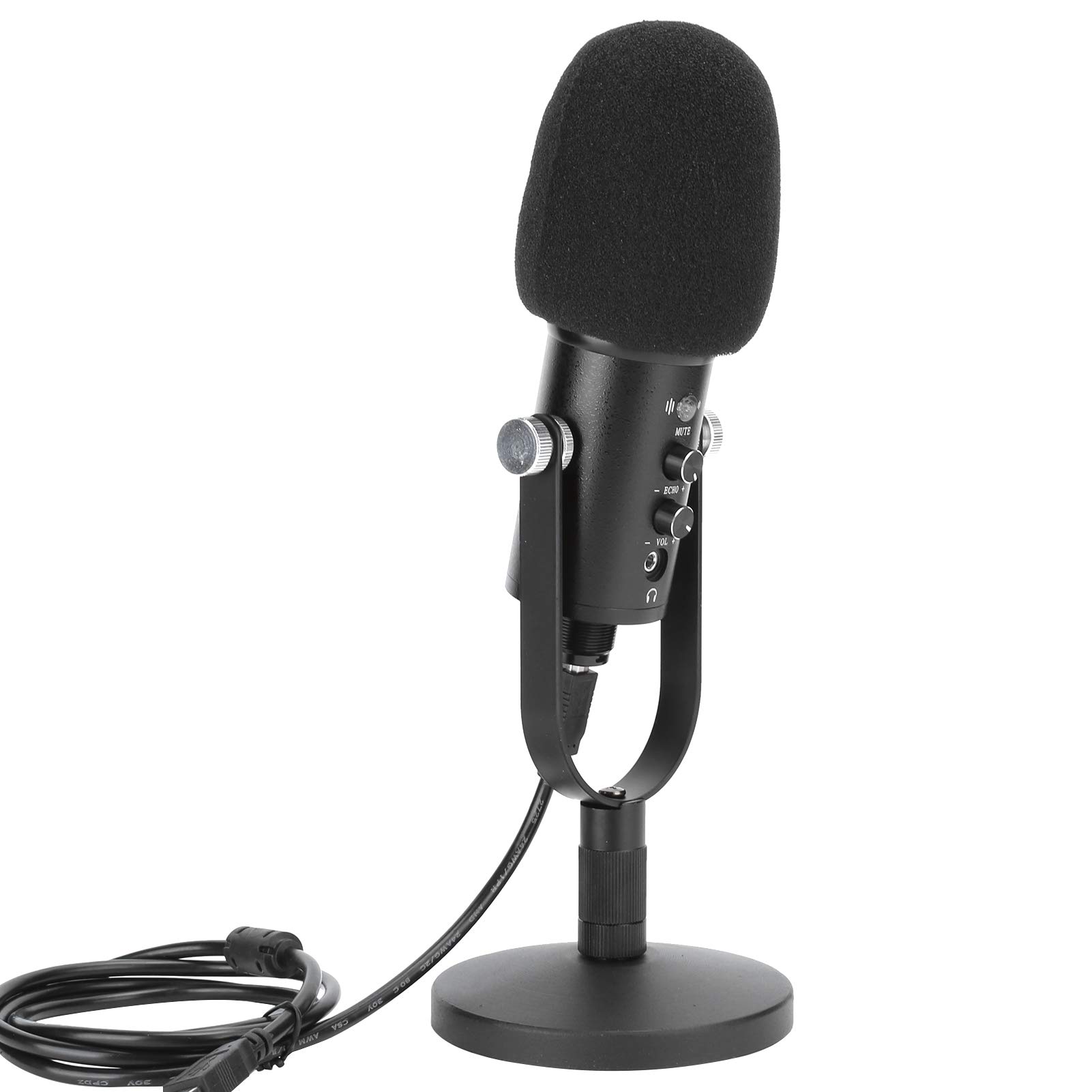 Mikrofon Konferencyjny BM 86, Wyraźny Dźwięk Hi-Fi Mikrofon Wielokierunkowy USB z Adapterem Typu C do Komputera Stacjonarnego i Laptopa, Idealny do Dyktowania, Nagrywania,