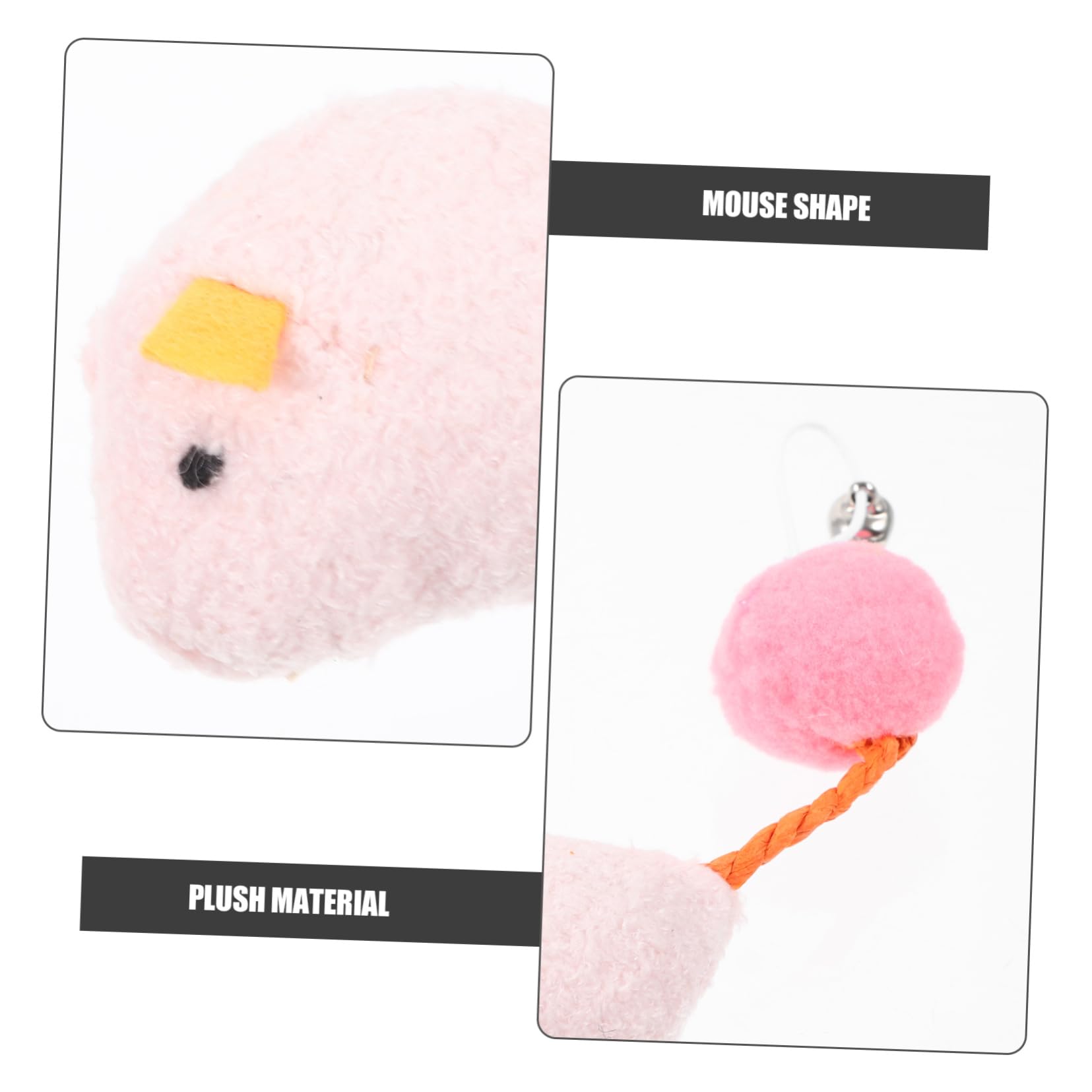 6pièces Souris pour Chats Lot de Jouets Colorés avec Clochettes Accessoires Amusants pour Chats Intérieur pour Éveiller Instinct De Chasse