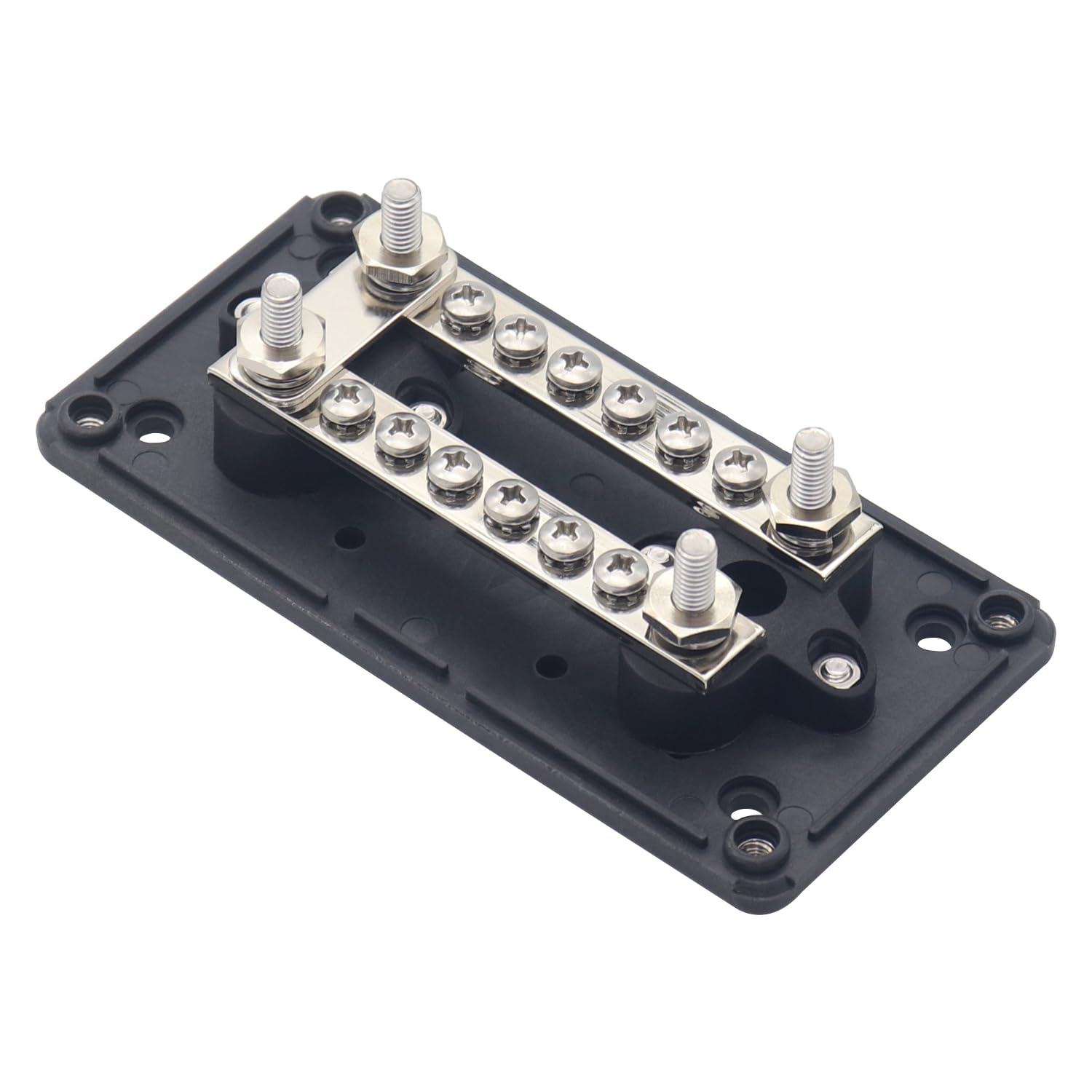 Boîte de distribution et de jonction de barre de bus avec 12 vis et 4 bornes M6 100A 12V-48V CC