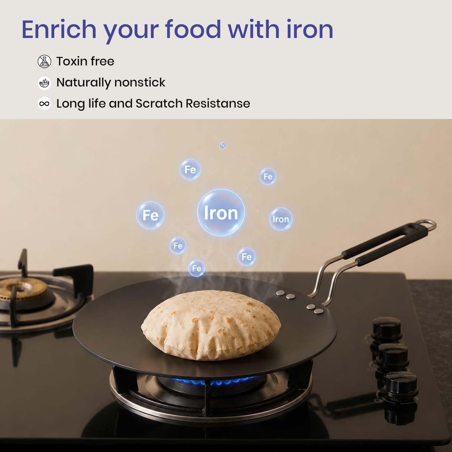 DOZY Nonstick Tawa - Perfect for Rotis & Chapatis -5