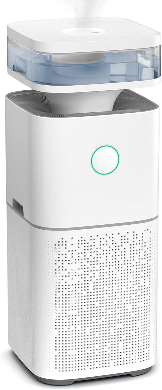 Air Purifier and Humidifier Combo for Large Rooms up to 2676 Ft², Quiet Air Purifiers with HEPA Filter, Sleep & Auto Modes, Touch Control, Top-fill, Ideal for Babies & Families Air Purifier and Humidifier Combo for Large Rooms up to 2676 Ft², Quiet Air Purifiers with HEPA Filter, Sleep & Auto Modes, Touch Control, Top-fill, Ideal for Babies & Families