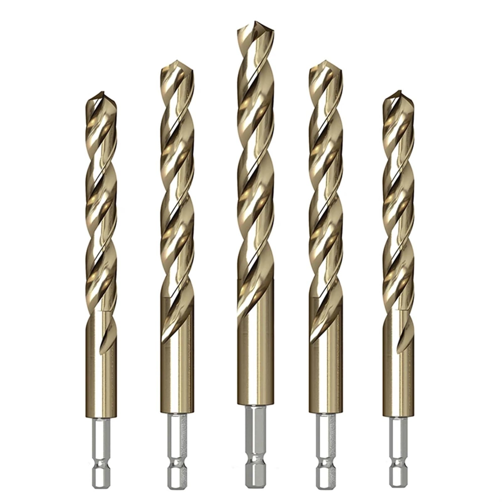 Punta da trapano con impugnatura esagonale, speciale in acciaio inossidabile, manico dritto, in acciaio rapido, apriscatole, 1 pezzo(6.5mm 5pcs)