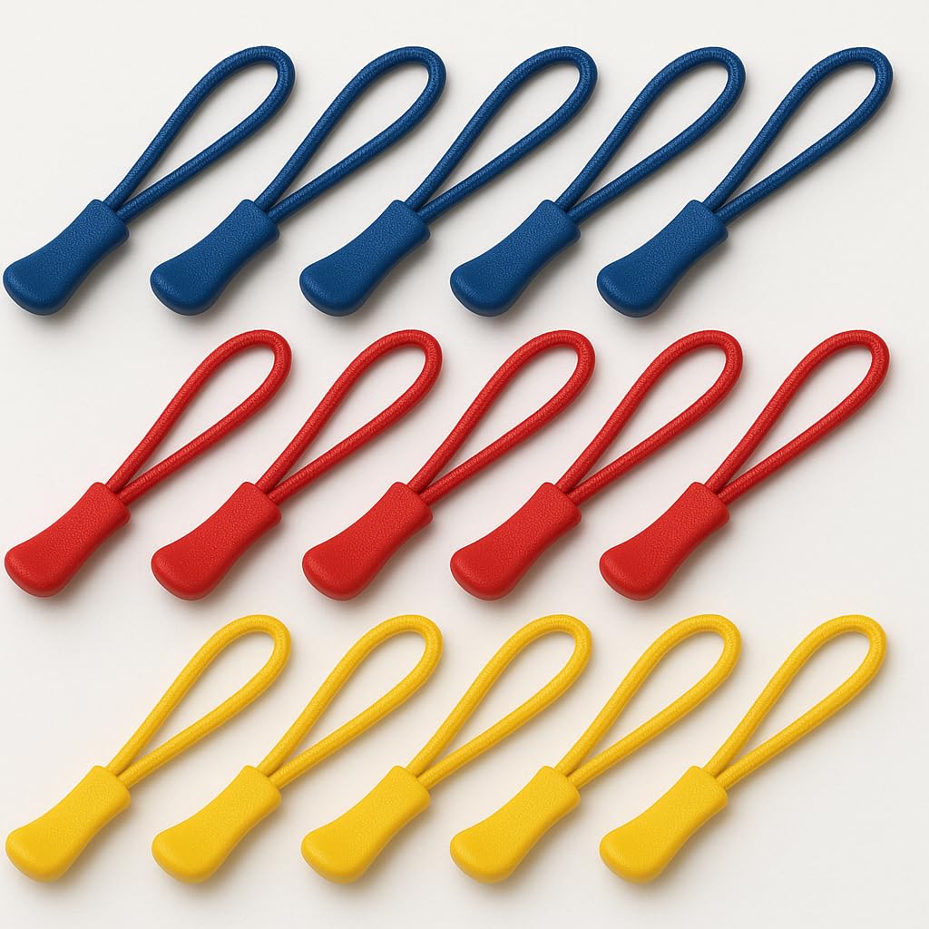 Durable Zipper Pulls Tags – 30 Pack (10 Blue, 10 Red, 10 Yellow) – Easy Grip Cord Pull Replacements for Backpacks, Jackets, Luggage, and Outdoor Gear-image-23