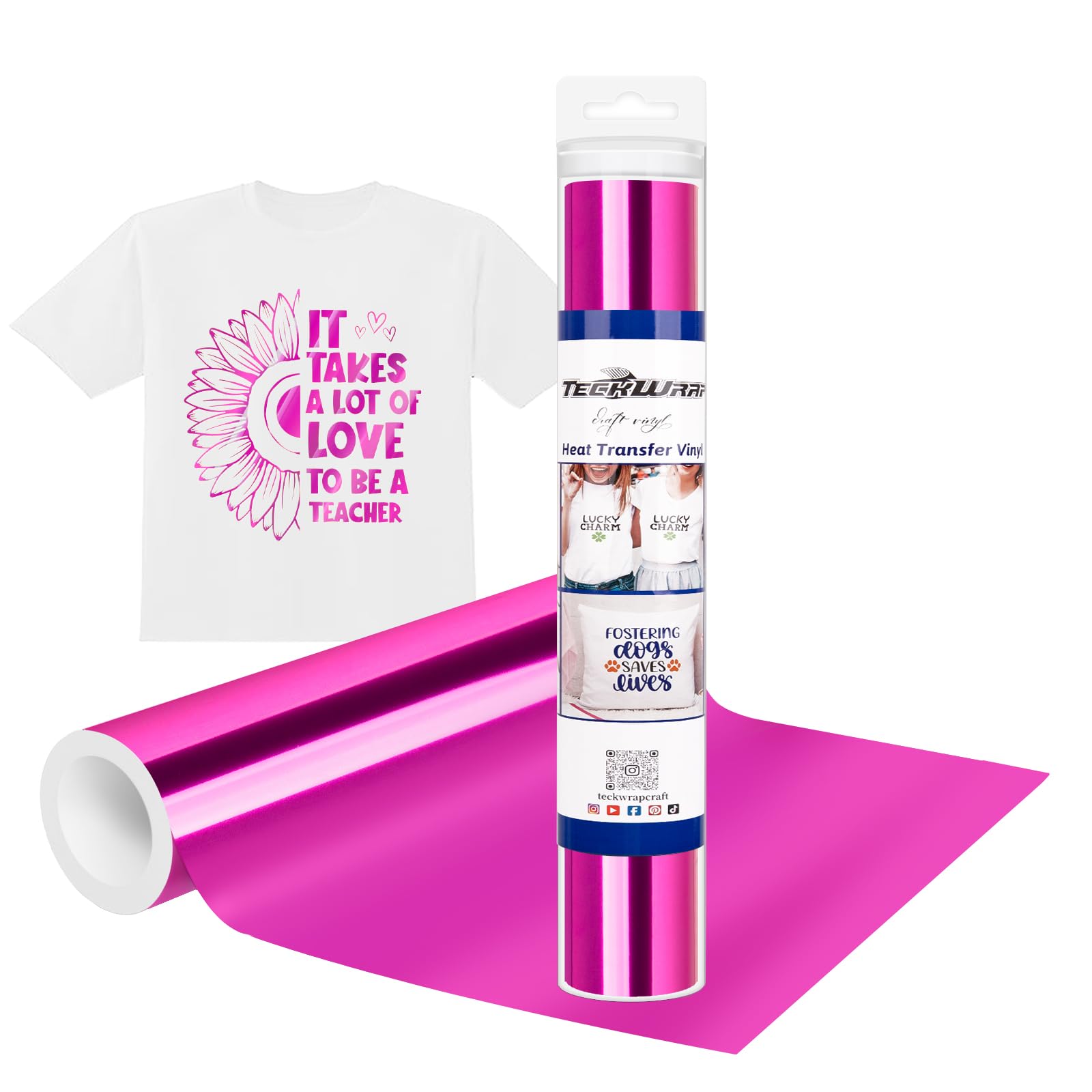 TECKWRAP Heat Transfer Vinyl Metallic Foil HTV 12" x 5ft