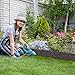 FIVMEN Rasenkante Kunststoff 5 m Steinimitatziegel Beeteinfassung Beetumrandung mit 10 cm Stifte Steinziegel Textur Imitiert beetbegrenzung Mähkante Palisade für Garten, Braun