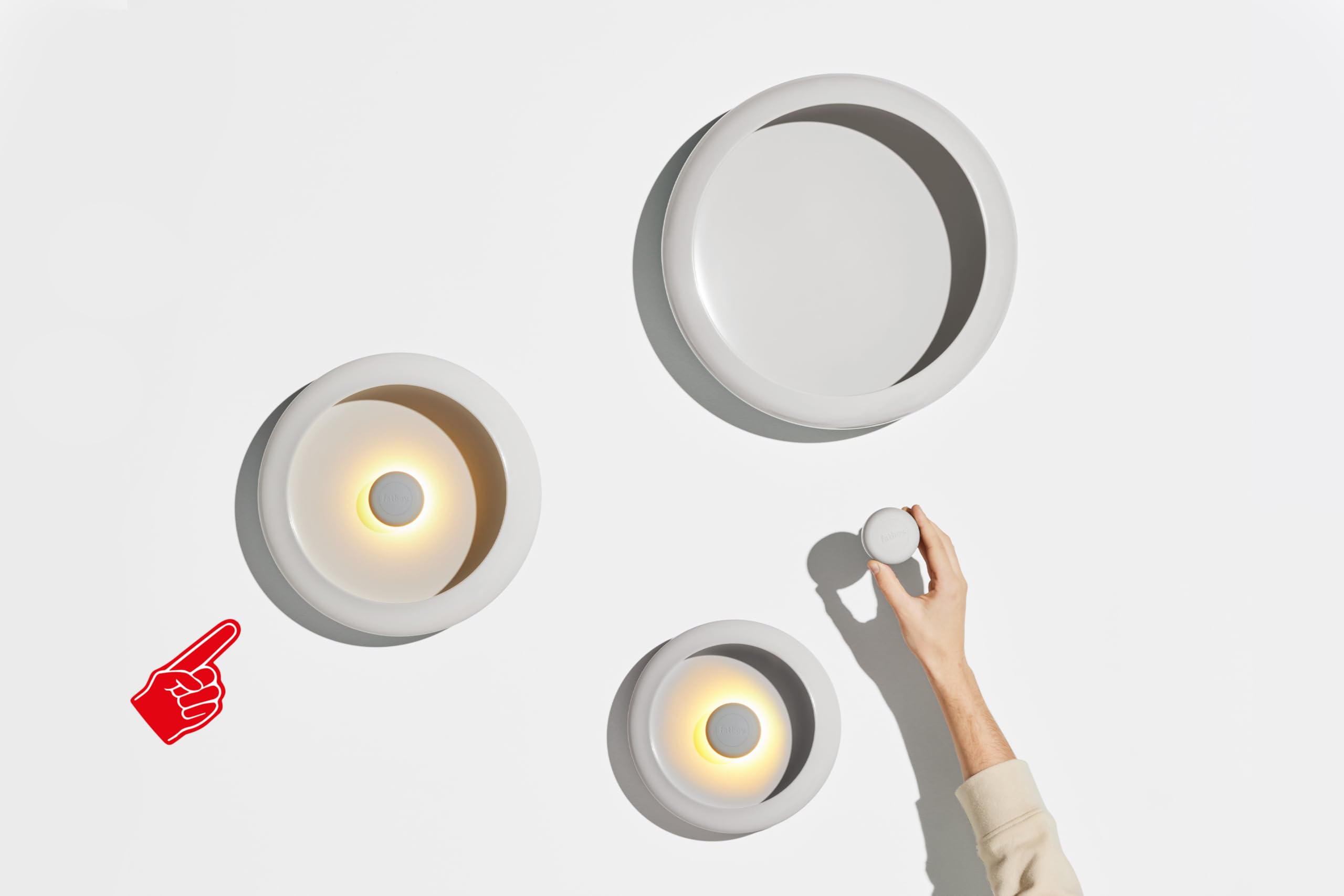Fatboy Oloha Medium Applique Murale - Lampe LED Variable - Ø30,0cm - Gris