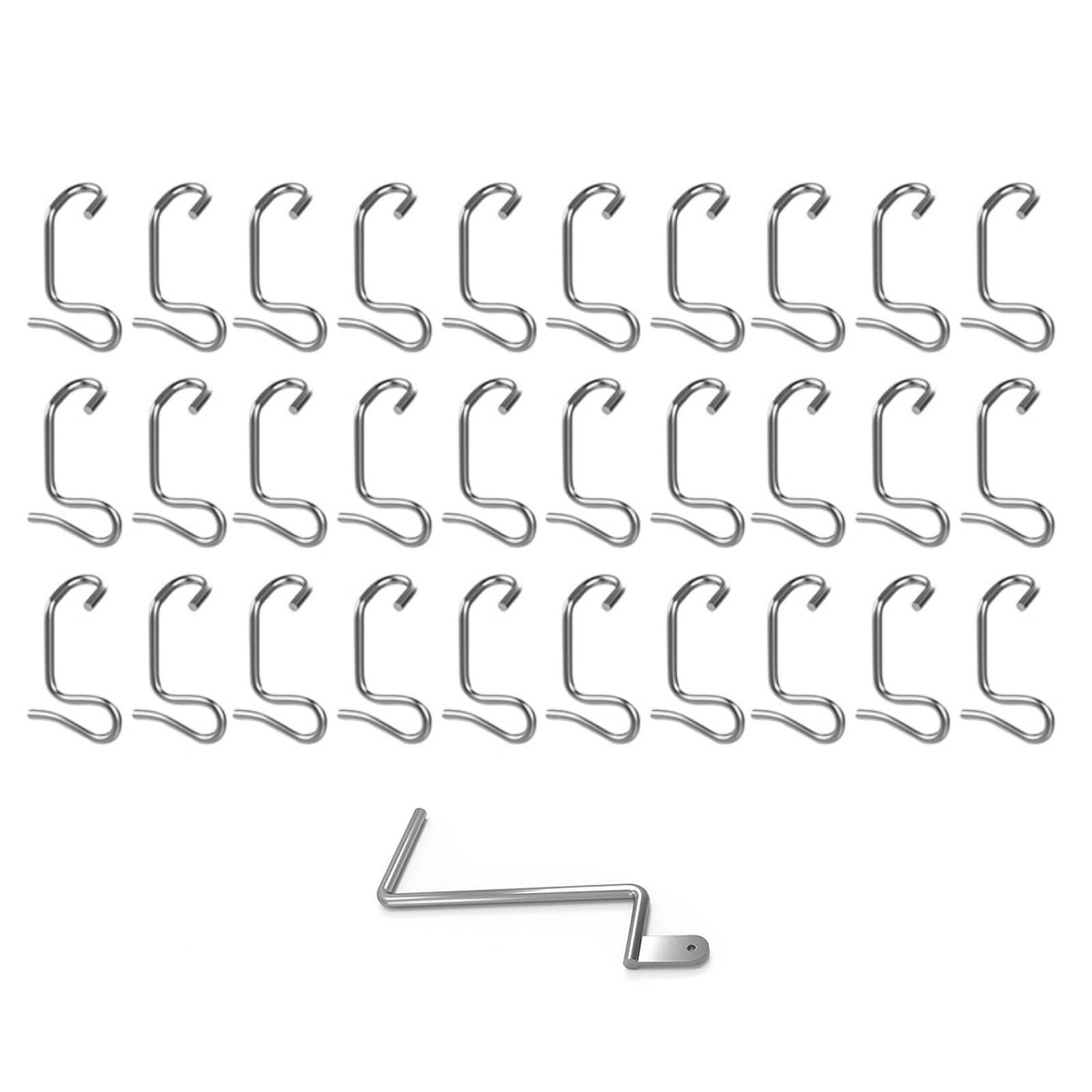 Galvanized Wire Fence Tightener 20/30 / 40Pcs, Heavy Duty Tension Grip & Clamps for Farm Pasture Ranch Installation Fence Wire Tightener Tool Set with Tension Handle Heavy Duty Kirsite Plated