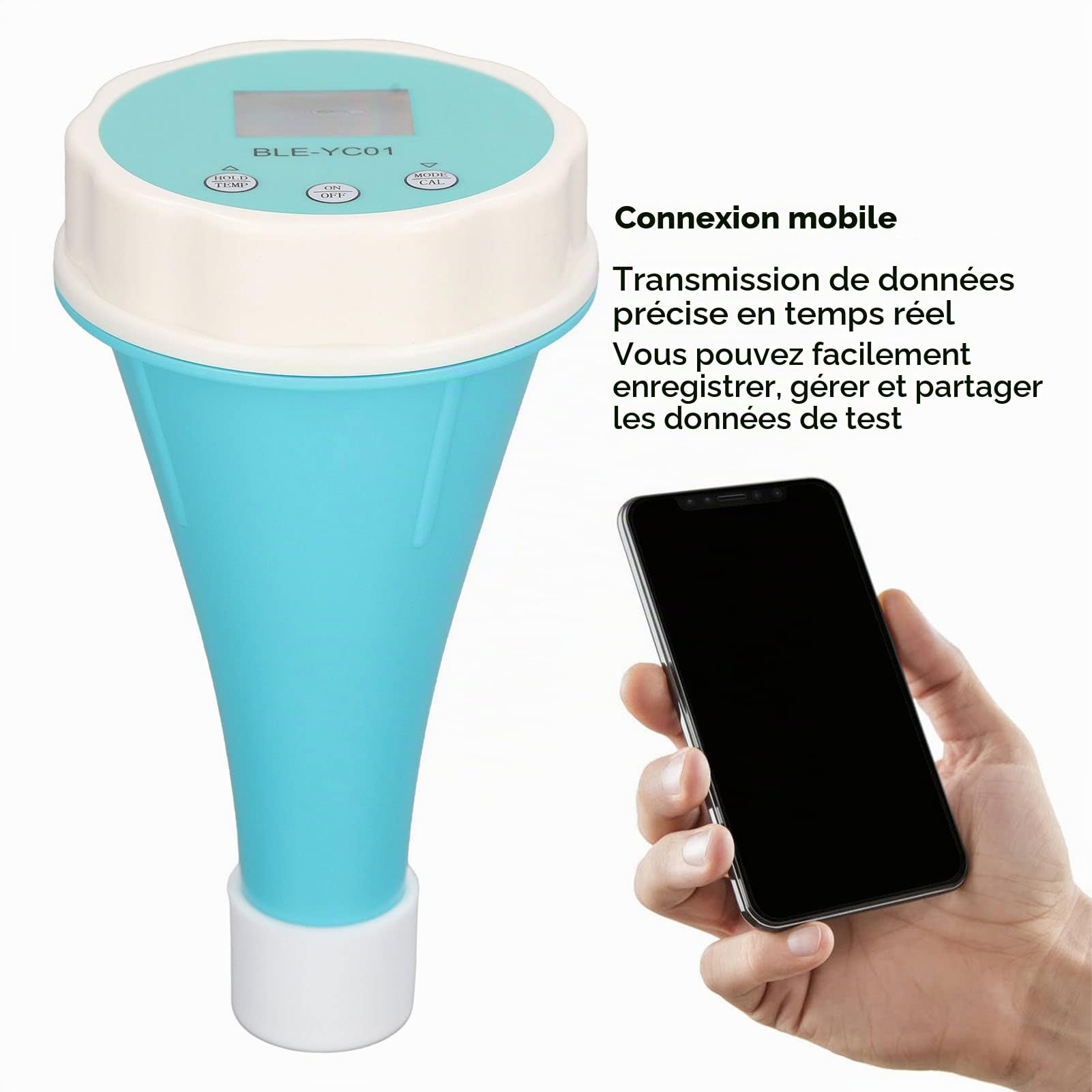 BLE-YC01 Moniteur de Piscine PH TDS EC ORP CL Température de Chlore Détecteur 6 en 1 Testeur de qualité de L'eau