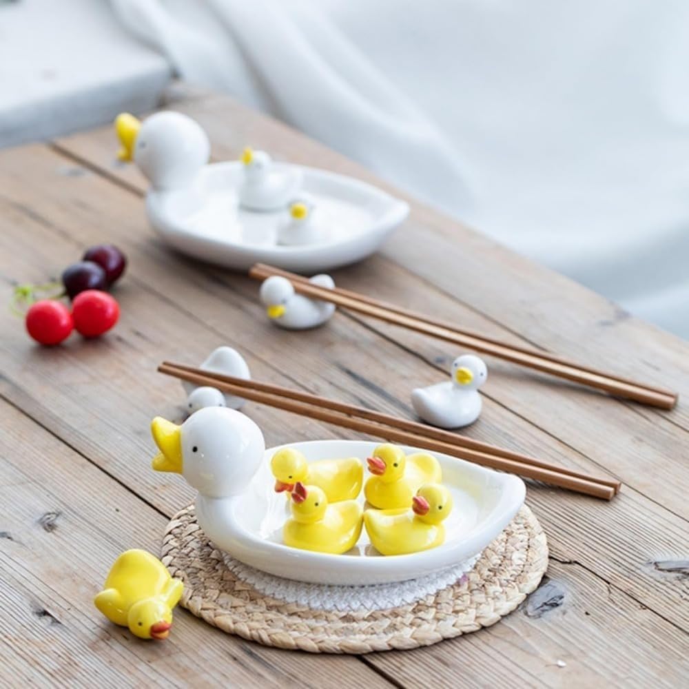 アヒル箸立て 銅 アヒル箸立て 銅製 立てて飾れるアヒルのお箸置き［1