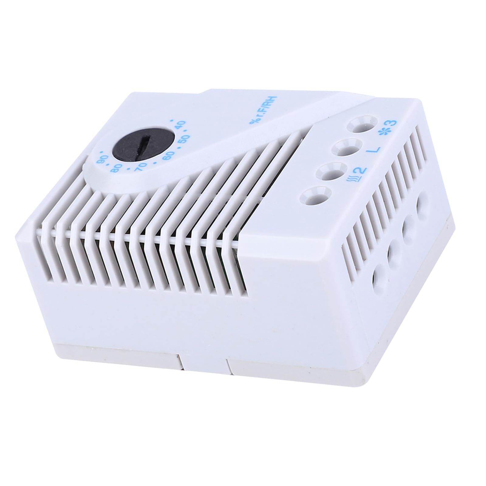 Eujgoov Contrôleur d'humidité Mécanique MFR012, Radiateur Soufflant Hygrostat, 2 Bornes à 3 Pôles, Fil de 2, 5 ², Boîtier en Matériau Pc à Grande Tension 12-250V (MFR012)
