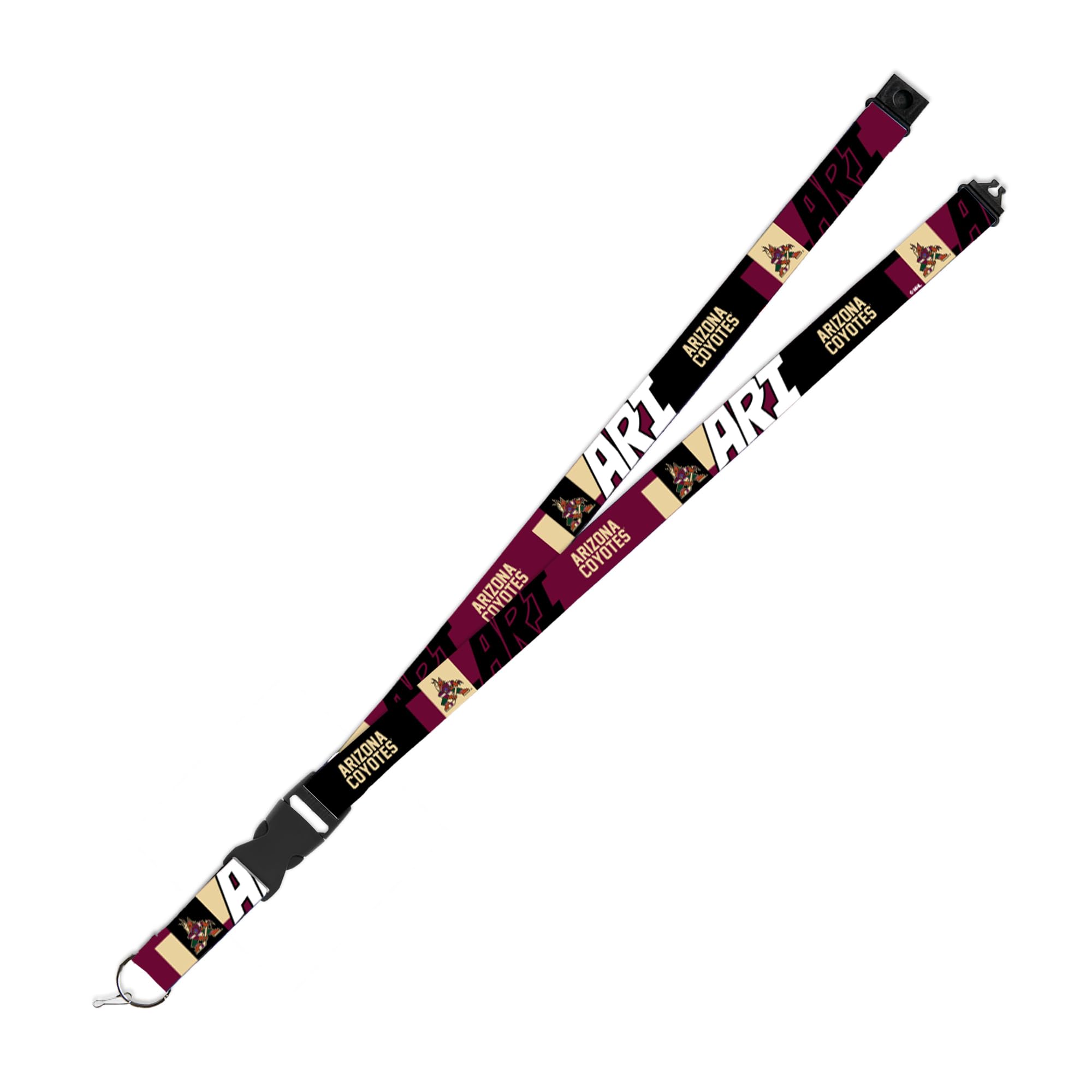 Rico Industries NHL Hockey Arizona Coyotes Standard Wrist Lanyard Key Chain, Cute Wristlet Strap Keychain Holder for Women Men Car Keys ID Badges Card Wallet Phone Camera