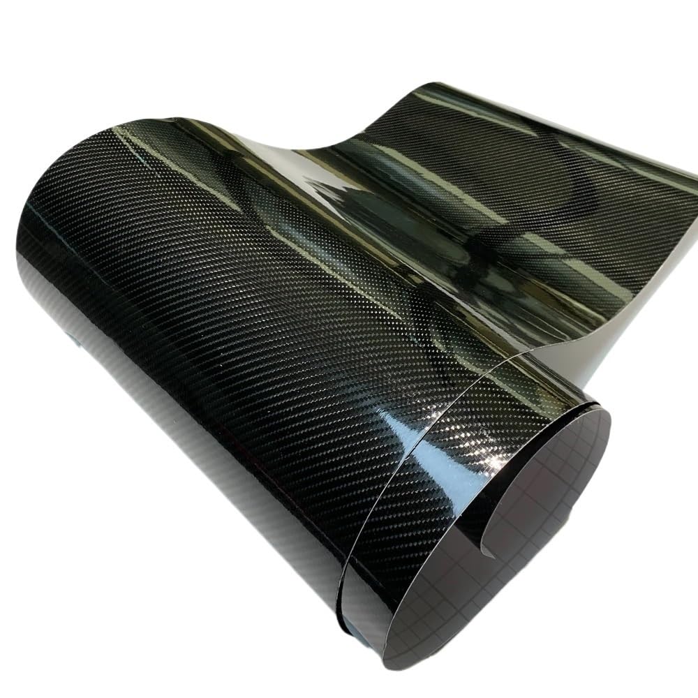 Autofolie Carbonfaser-Vinyl-Wrap-Film, Wasserdichter Autoaufkleber, 6D-Carbonfaser, Anti-Kratz-Schutzfilm, Autozubehör for Farbwechsel(50cmx300cm)