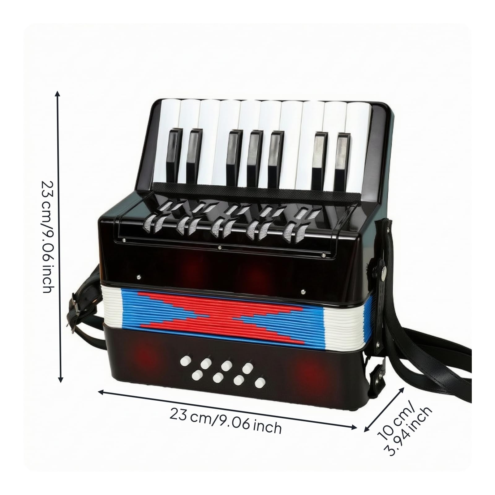 Acorón 17 Teclas Didáctico Acorón con Teclas Piano Mini Instrumento para Niños, Casa