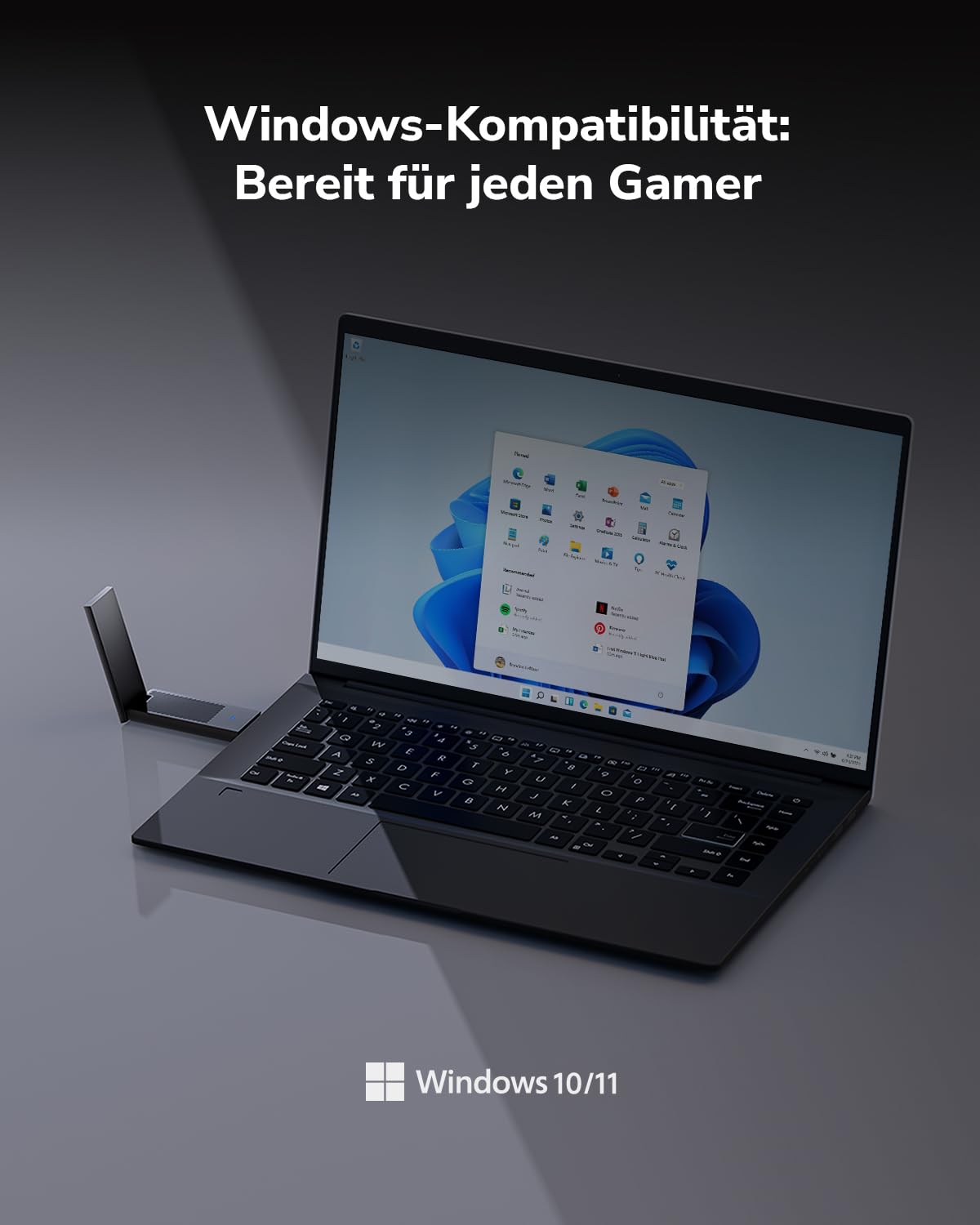 Cudy BE6500 Tri-Band Wi-Fi 7 Wireless USB 3.0 Adapter WU6500 WiFi für Desktop-PCs, unterstützt Windows 11/10, Antennen mit hoher Verstärkung, 6 GHz, 4K-QAM, 160 MHz, WPA3 | WiFi 7, 688+2882+5765 Mbps, Langstreckenantenne, Universal-Serial-Bus 3.0, OFDMA,