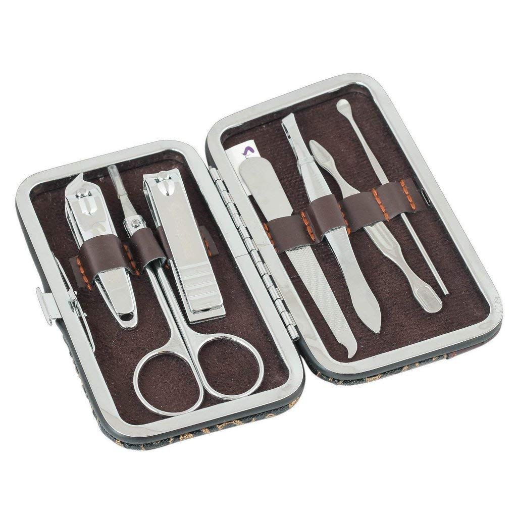 GRAIYT 7 Pieces Professional Grooming Foot Hand Facial Care Manicure Pedicure Nail Grooming Stainless Steel Tool Kit.-image-16