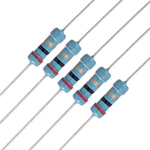 uxcell - Resistencia de película de carbono (20 x 12 W, 2 Ohm, 2R, 0,5 W, 2.165in)