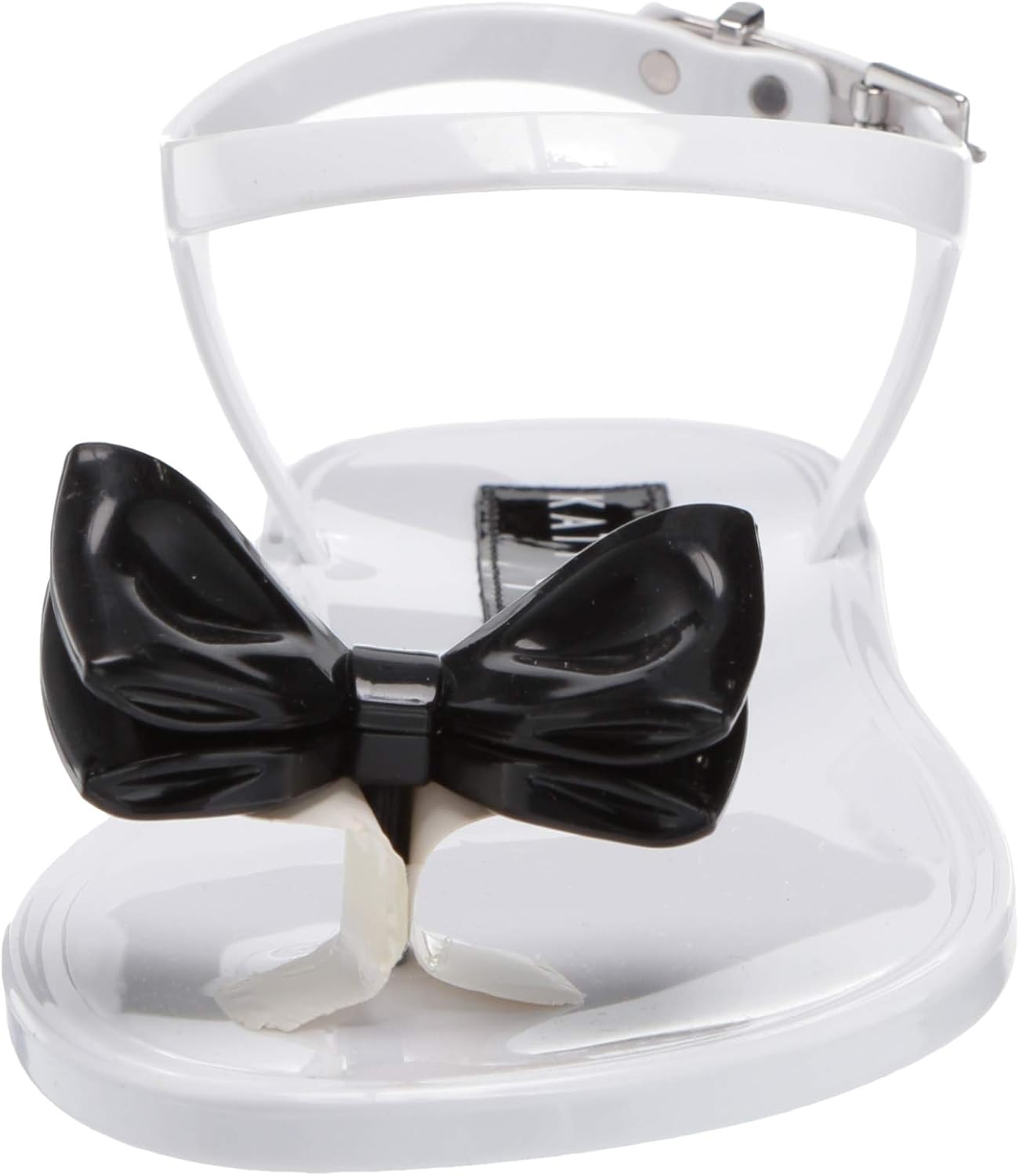 Katy Perry Women's The Geli Flat Sandal 5 Black Bow