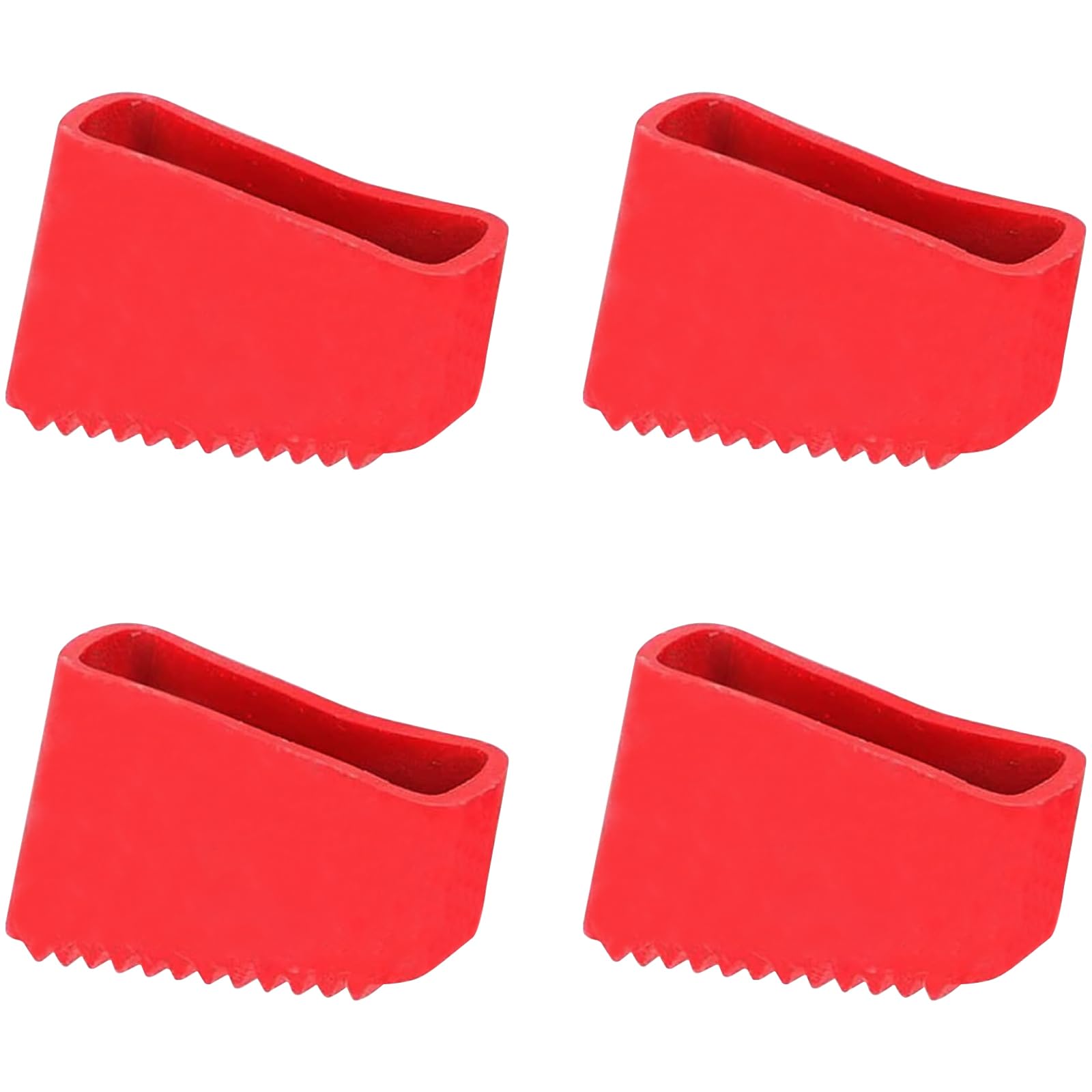 LONGHAO 4er Set Leiterfüße Aus Gummi - Rutschfeste Gummifüße Für Teleskop- & Technikleitern (rot)