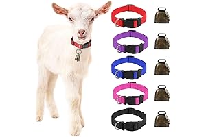 5 Pack Goat Collars with Bells for Your Goats