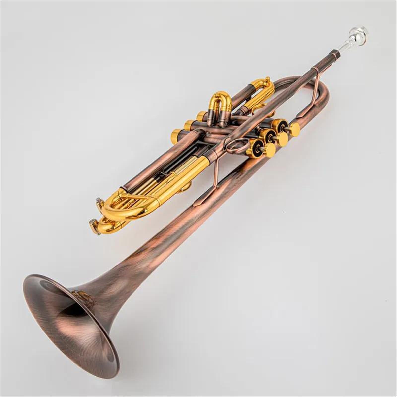 Standard Trąbka Bb Mała Trąbka Brąz Czerwony Profesjonalny Instrument Muzyczny Z Futerałem Standardowy Instrument Trąbkowy