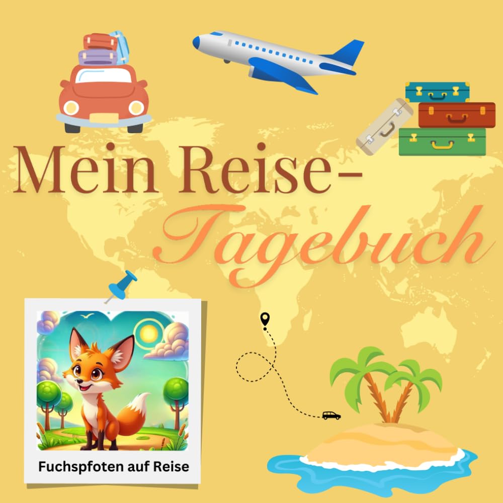Mein Reise-Tagebuch: Fuchspfoten auf Reise | Dein kreatives Tagebuch | Rätsel- und Ausmalbuch