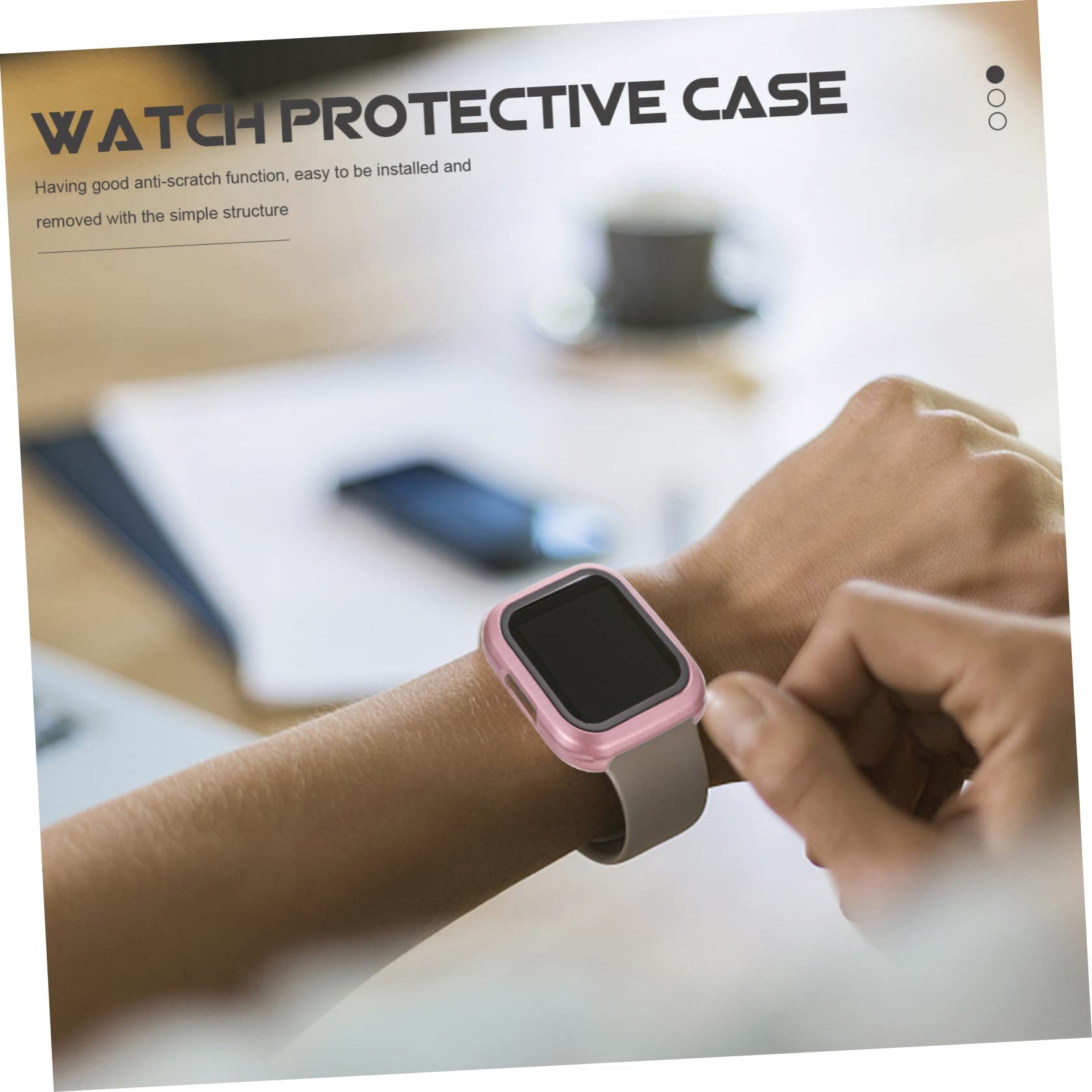 Gatuida 10stücke Schutzgehäuse Für Pc Und Gehärtete Glas-schutzfolie Kratzfest Und Stoßfest Idealer Schutz Für Ihre Smartwatch Roségold