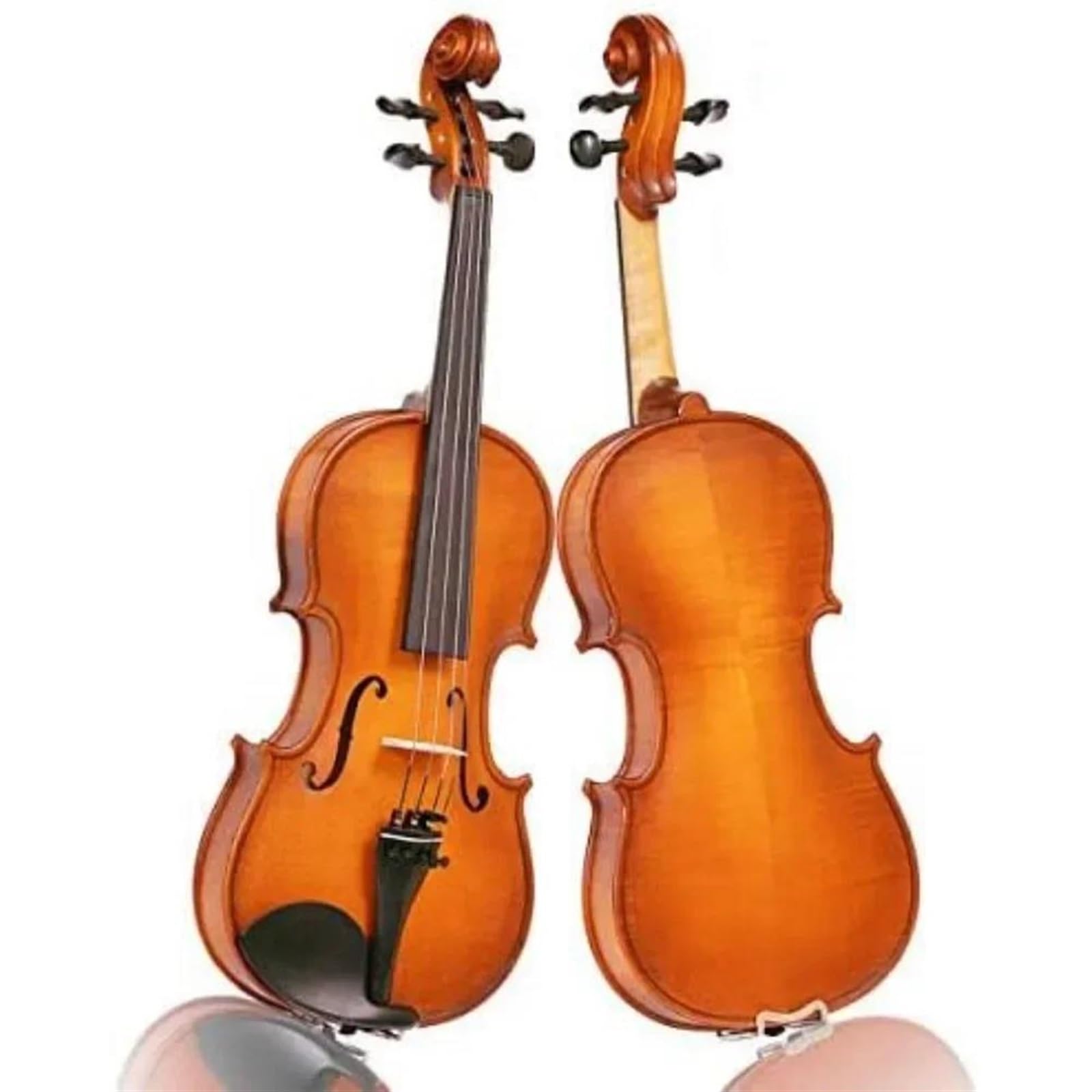 Violino Set Violino 4/4 A Grandezza Naturale Violino Acustico In Legno Massello Intagliato E Verniciato A Mano