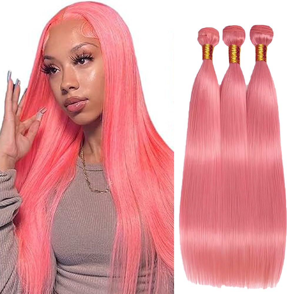 Photo 1 of Lagalaga Pink Human Hair Bundles