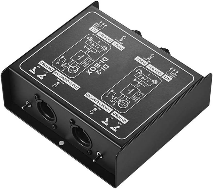 YO-HAPPY Professional DIRECT BOX Dual-Channel Passive DI-Box Direct Injection Audio Box