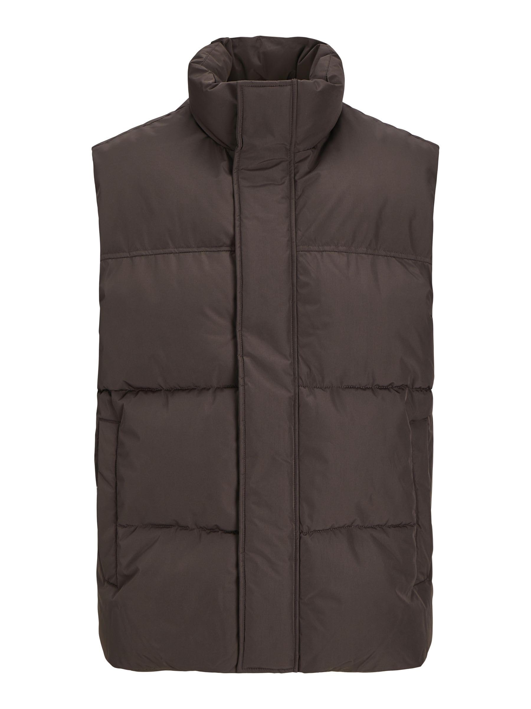 JACK & JONES Male Quilted Vest, mulch, XS