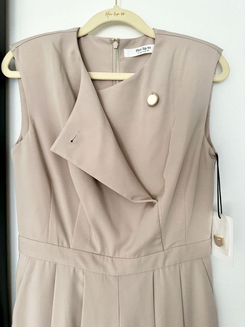 Two-Way Collar Jumpsuit Herlipto honey