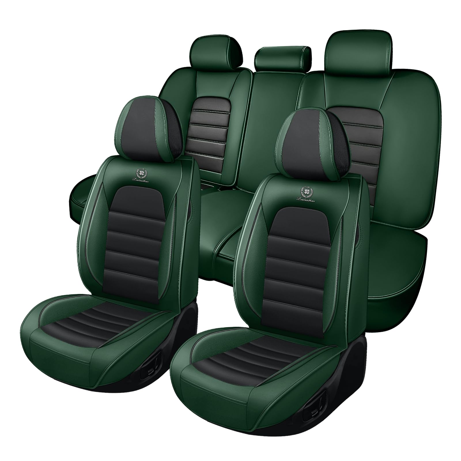 SIMITOES Nappa Leather Seat Covers (Black Green)
