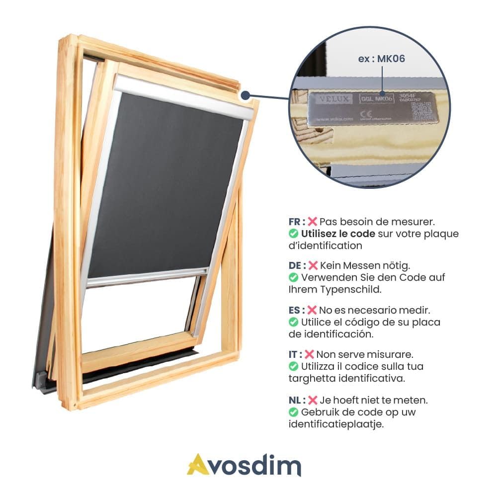 Velux Compatible 102 Gris Anthracite Store Occultant