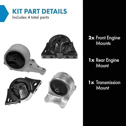 Vista 202 de TRQ Juego de montaje de motor compatible con Ford Bronco 1989-1992 F-150 F-250 F-350 1985-1997 Ranger 1994-1997 Mazda B2300