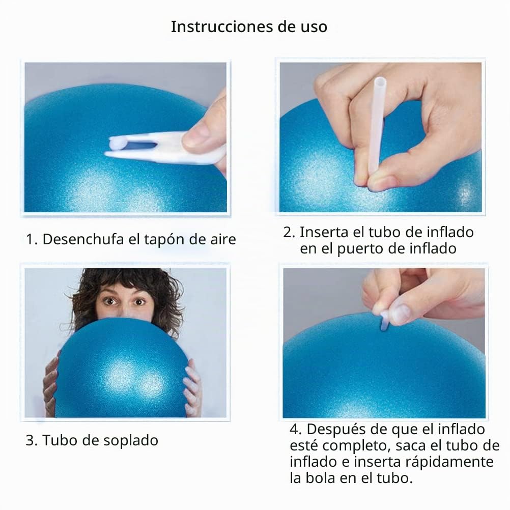 Lanjue Pelota Pilates, 25 cm Pelota de Gimnasia Suave Antideslizante, Pelotas para Yoga para Abdominal y Hombros Entrenamiento Equilibrio Deportes Pilates