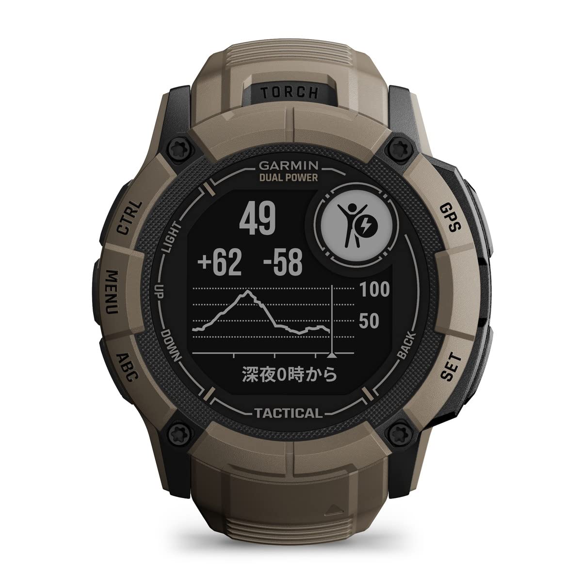 【ほぼ新品】GARMIN インスティンクト2X 腕時計 アウトドア／ランニング用 Instinct 2X Dual Power Tactical Edition | スマートウォッチ