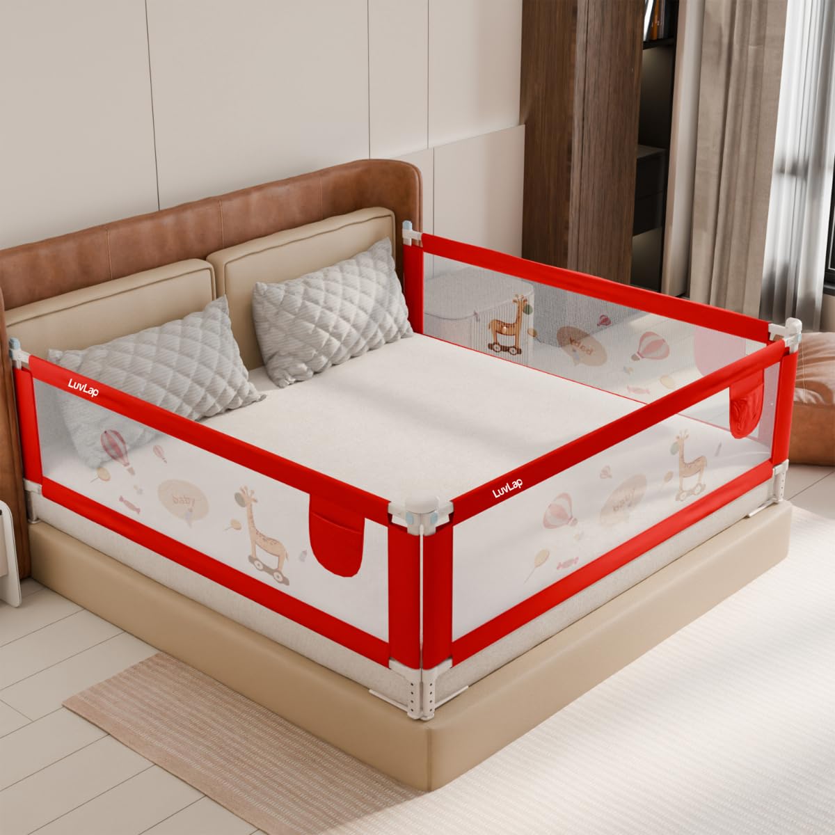 LuvLap Baby Bed Rail - Safe Sleep for Toddlers -14