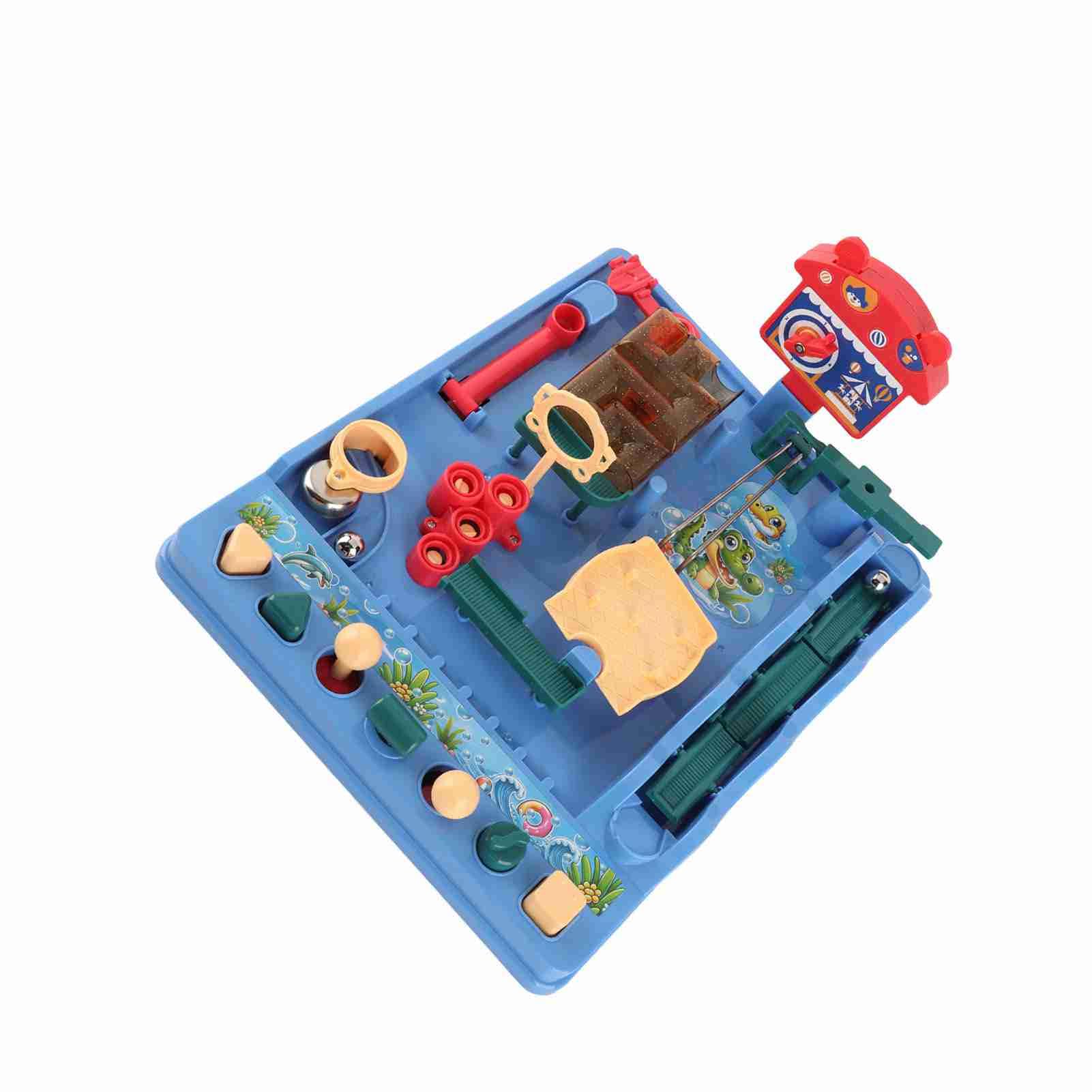 Mini parco acquatico portatile Labirinto da tavolo Gioco da tavolo Giocattolo per la famiglia Bambini adulti Viaggi per feste Eco-friendly Bordi lisci 31,5x27x10 cm