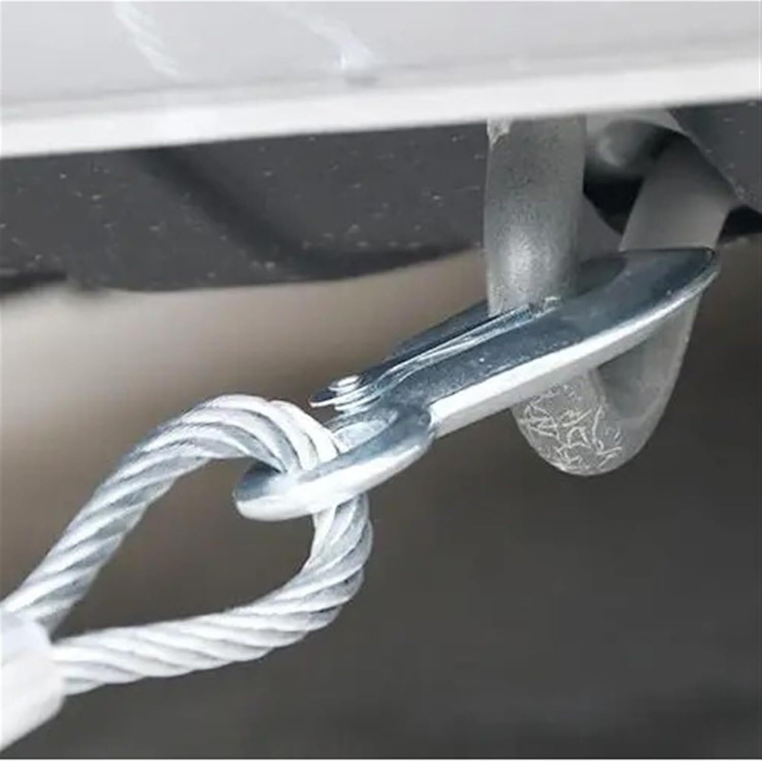 Steel Cable, Coated Wire Rope, 1pc Towing Straps Heavy Duty Tow Ropes Plastic Covered High Strength Hook Trailer Car Emergency Towing Outdoor Tool(5m 7 tons)