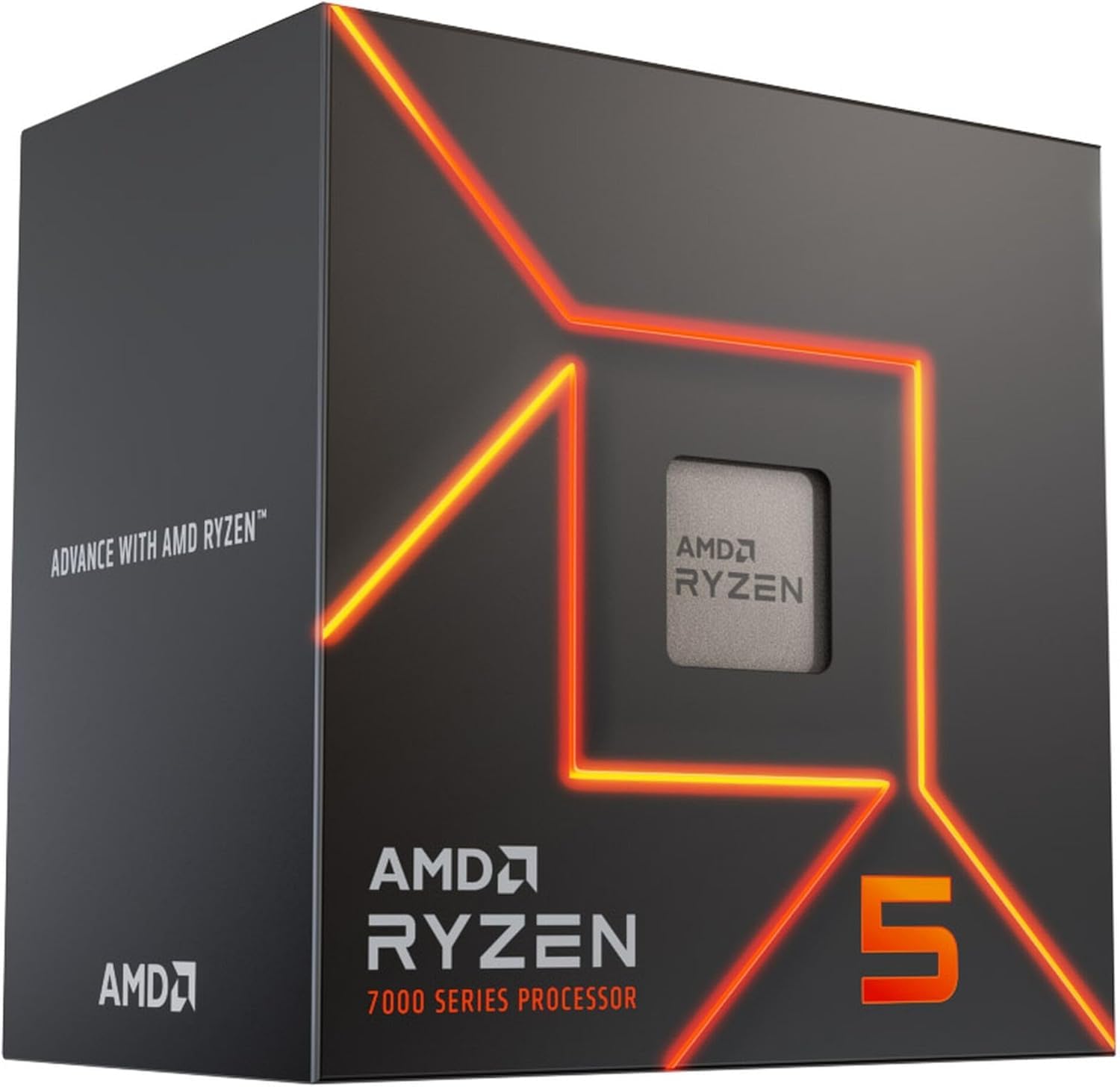CPU Ryzen 5 7500F AMD Ryzen 5 7500F, Processador Desktop 6 Núcleos, 3.7 GHz, Cache