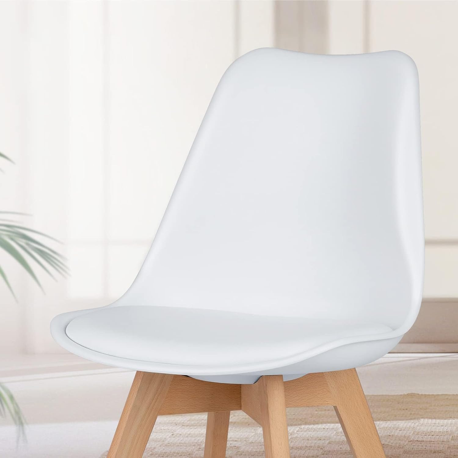 Chaises Salle à Manger Scandinave Lot de 4 Blanc